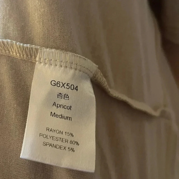 Open Front Lightweight Long Sleeve Draped Apricot Long‎ Cardigan Medium - Picture 7 of 7